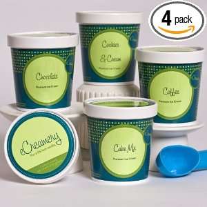 eCreamery Classic Gift   Ice Cream 4 pack  Grocery 