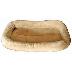   Beige Sheepskin Cat or Dog Pet Bed, Couch Cuddler