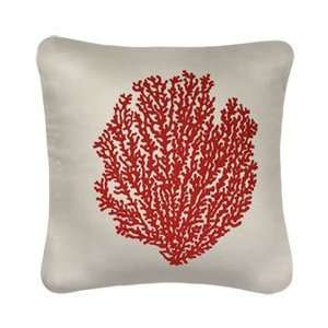  Sea Fan Coral Chili EcoArt Throw Pillows