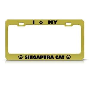  Singapura Cat Animal Metal license plate frame Tag Holder 