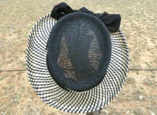 SCALA Toyo GAMBLER Golf Western Straw Cowboy Hat Black  
