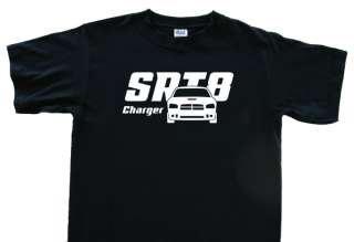 DODGE CHARGER SRT8 Black T Shirt Sizes S   XXL  