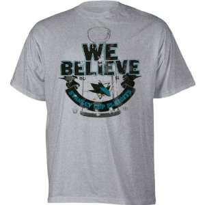   Grey We Believe Stanley Cup Playoffs T Shirt