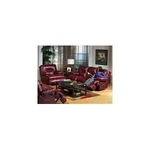   Sofa Set in Dark Red Leather by Catnapper   4291 S R