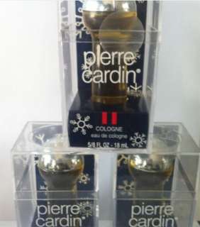 Pierre Cardin Eau De Cologne   Set of Three 5/8oz /18ml  