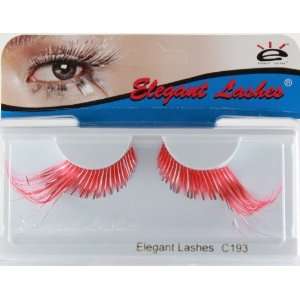  Elegant Lashes C193 Premium Color False Eyelashes (Coral 