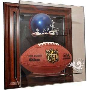  St. Louis Rams Mini Helmet and Football Case Up Display 