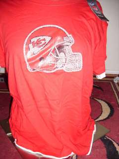 Womens Kansas City Chiefs Reebok Helmet Shirt NWT XL  