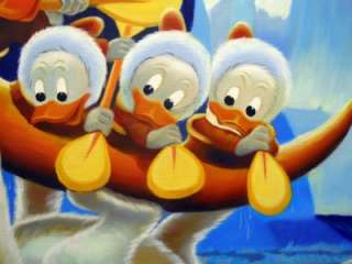 Carl Barks LUCK OF THE NORTH Rosettio recreation oil DELL FOUR COLOR 