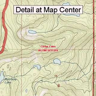   Topographic Quadrangle Map   Cedar Lake, Montana (Folded/Waterproof