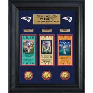   New England Patriots Super Bowl Ticket & Coin Frame: Sports & Outdoors
