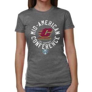 Central Michigan Chippewas Ladies Conference Stamp Tri Blend T Shirt 