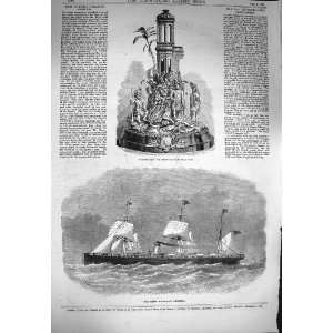   1870 Screw Steam Ship Abyssinia Centrepiece Mess Table