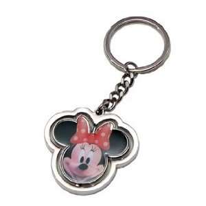  Minnie Mouse Head Spinning Pewter Keychain Toys & Games