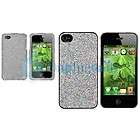 Silver Sparkle Bling Diamond Case Skin Cover Privacy Film Apple iPhone 