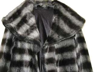Womens illusion Reversible faux fur coat plus 1X $429  