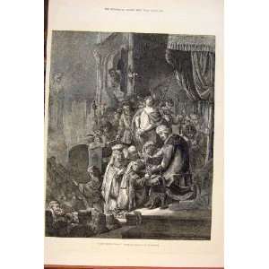   Christ Pilate Rembrandt Religious Fine Art 1877 Print