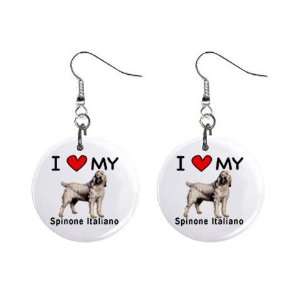  I Love My Spinone Italiano Button Earrings Everything 