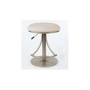 com Backless Swivel Bar Stool w/ Fawn Suede by Hillsdale   Champagne 