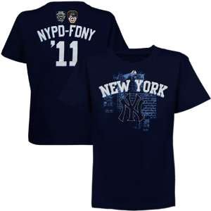 Majestic New York Yankees Youth NYPD FDNY Name and Number 