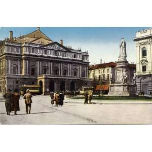 1910 Vintage Postcard La Scala Theater   Teatro alla Scala Milan Italy