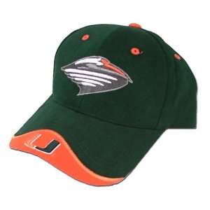  Miami Hurricanes Green Logo Tip Hat