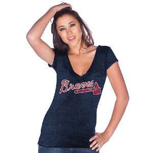   Tri blend Deep V neck Tee by Majestic Threads: Sports & Outdoors