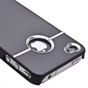   Black Case Cover w/Chrome For AT&T Verizon Sprint Apple iPhone 4 4S