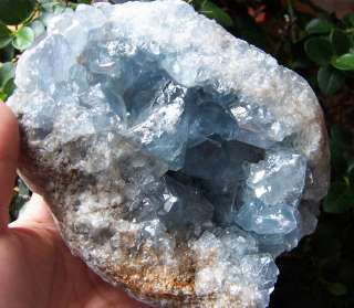 62lb Sky Blue Celestite Geode Cluster Sparkling Crystal  