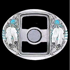 Belt Buckle   Indian Feathers (Zippo Lighter) Sports 