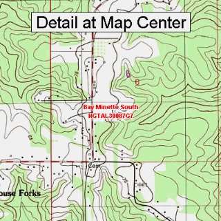 USGS Topographic Quadrangle Map   Bay Minette South, Alabama (Folded 