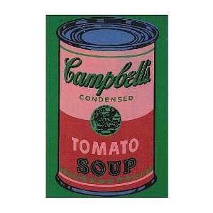 Colored Campbells Soup Can, 1965 (red & green) Finest LAMINATED Print 