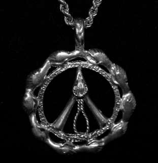 Vintage Sterling Clasped Hands & Praying Hands Necklace  