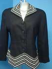 Simon Chang   FITTED Black Women Blazer Suit Jacket SZ 10 