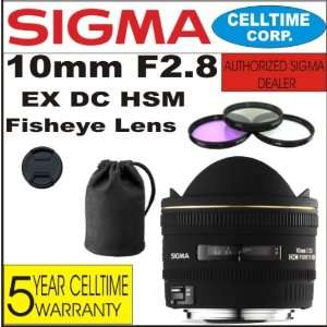  Sigma 10mm F2.8 EX DC HSM Fishey Lens for Nikon Digital 