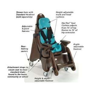  Multi Positioning Seat   Footrest, Small, Chocolate 