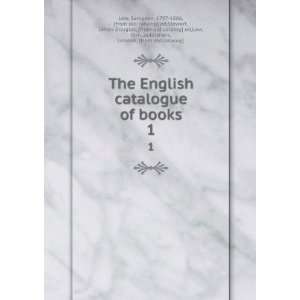  The English Catalogue of Books . 1 Sampson Low Books