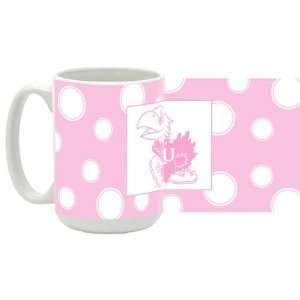 Pink Polka Dot Kansas Coffee Mug:  Kitchen & Dining