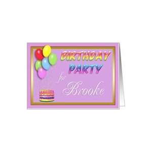 Brooke Birthday Party Invitation Card: Toys & Games