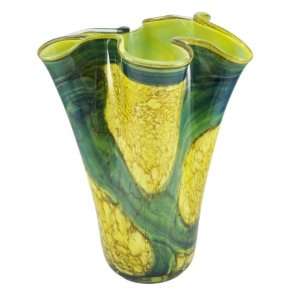  Jozefina Art Glass Vinci Handmade Polish Glass Vase: Home 