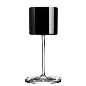   Crystal Orrefors By Karl Lagerfeld Wine Large Black: Kitchen & Dining