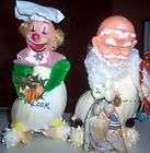 CONCH SHELL DOLLS FIGURES ABOUT 8 TALL & 4 WIDE SANTA CLAUSE AND 