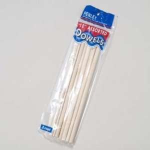  10 Inch Wooden Dowels 8 Pack Case Pack 96