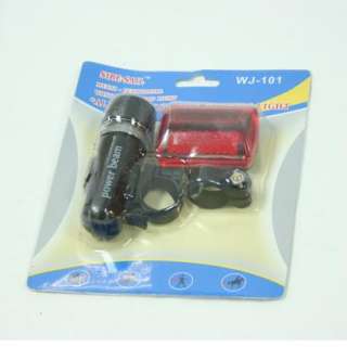 Bike Bicycle Torch 5 LED Head Light +5 Tail Rear Lamp  
