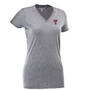 : Texas Tech Red Raiders NCAA Dream Tee Womens V neck Tee (Heather 