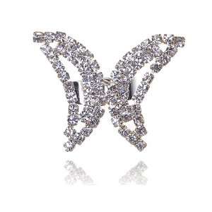   Insect Butterfly Flutterfly Wing Crystal Rhinestone Fashion Mood Ring