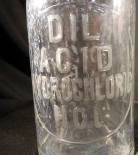   Dil Hydrochloric Acid HCL Glass Chemical Bottle With Stopper  