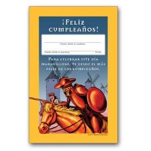   Spanish Certificates   DON QUIXOTE ¡FELIZ CUMPLEAÑOS   Set of 30