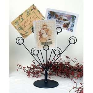Wire Black Greeting Card or Picture Holder 7 Cards 14 High  