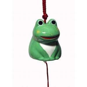  Japanese Ceramic Green Frog Wind chimes #485224: Home 